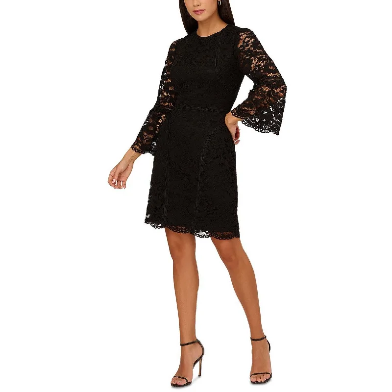 Adrianna Papell Womens Lace Mini Cocktail And Party Dress