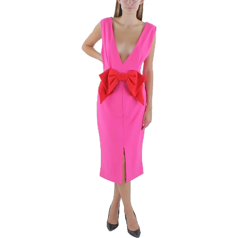 Alexia Admor Womens Penny Crepe Long Cocktail And Party Dress