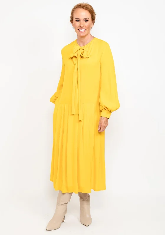 Birelin Dropped Waist Oversize Maxi Dress, Yellow