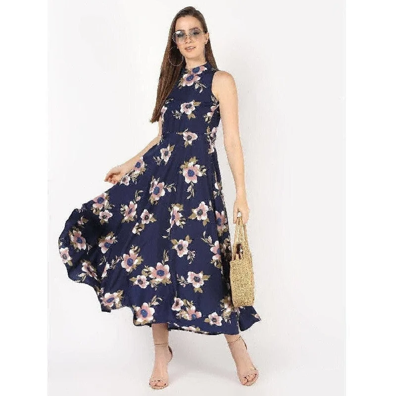 Cheera Flowral Printed Flair With Drowsting Party Dress