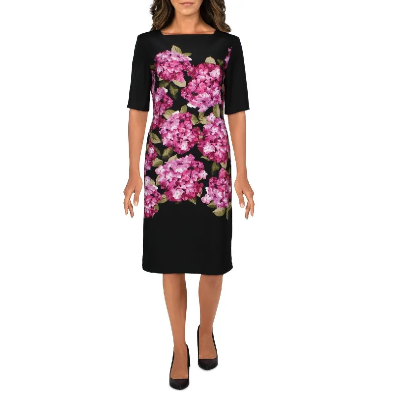 Gabby Skye Womens Floral Mini Cocktail and Party Dress