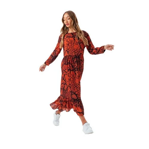 Hype Womens/Ladies Snake Print Maxi Dress