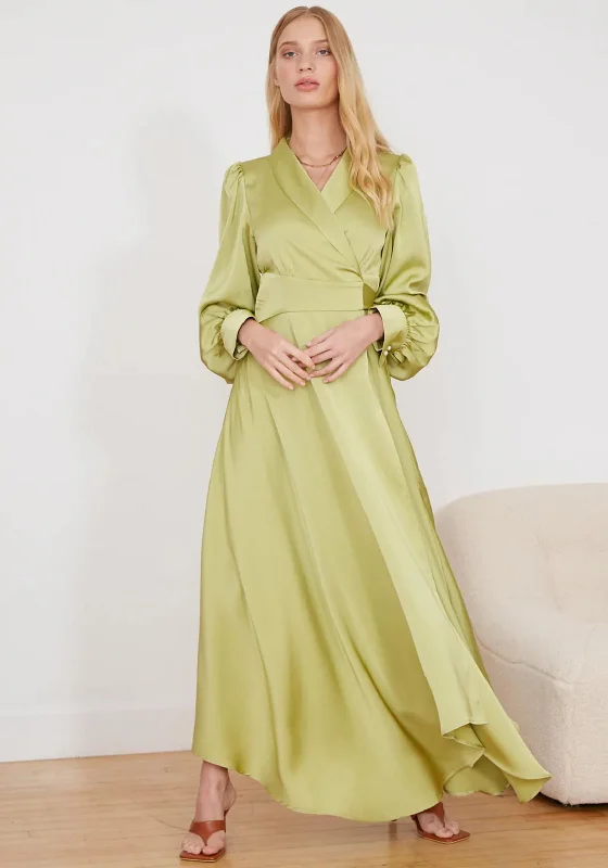 Jovonna Angnella Wrap Maxi Dress, Green