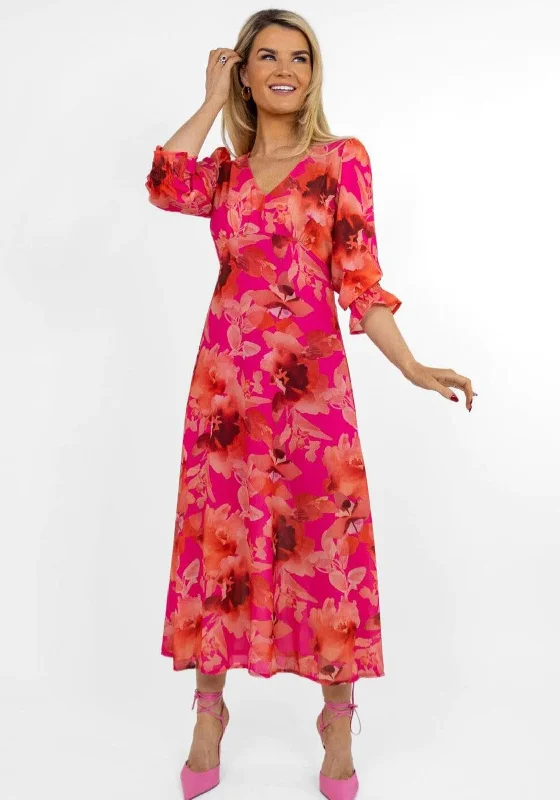 Kate & Pippa Streasa Floral Print Maxi Dress, Pink