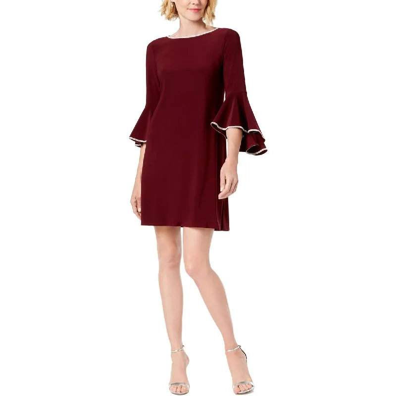 MSK Womens Embellished Bell Sleeves Cocktail And Party Dress