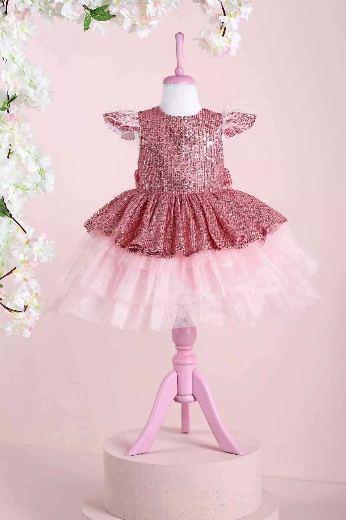 Nicole Pink Party Dress