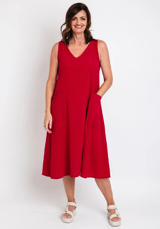 One Life Deni Sleeveless Maxi Dress, Fuchsia