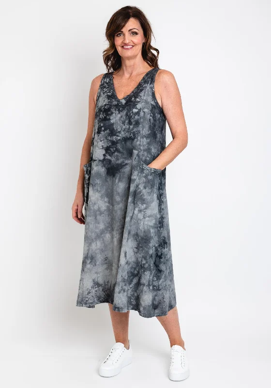 One Life Deni Sleeveless Maxi Dress, Washed Black