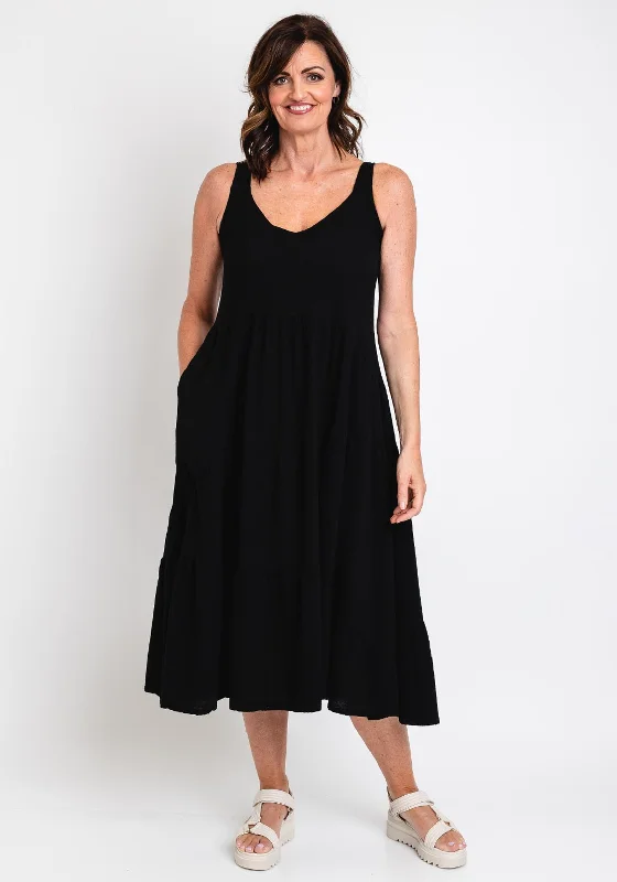 One Life Mar Sleeveless Maxi Dress, Black