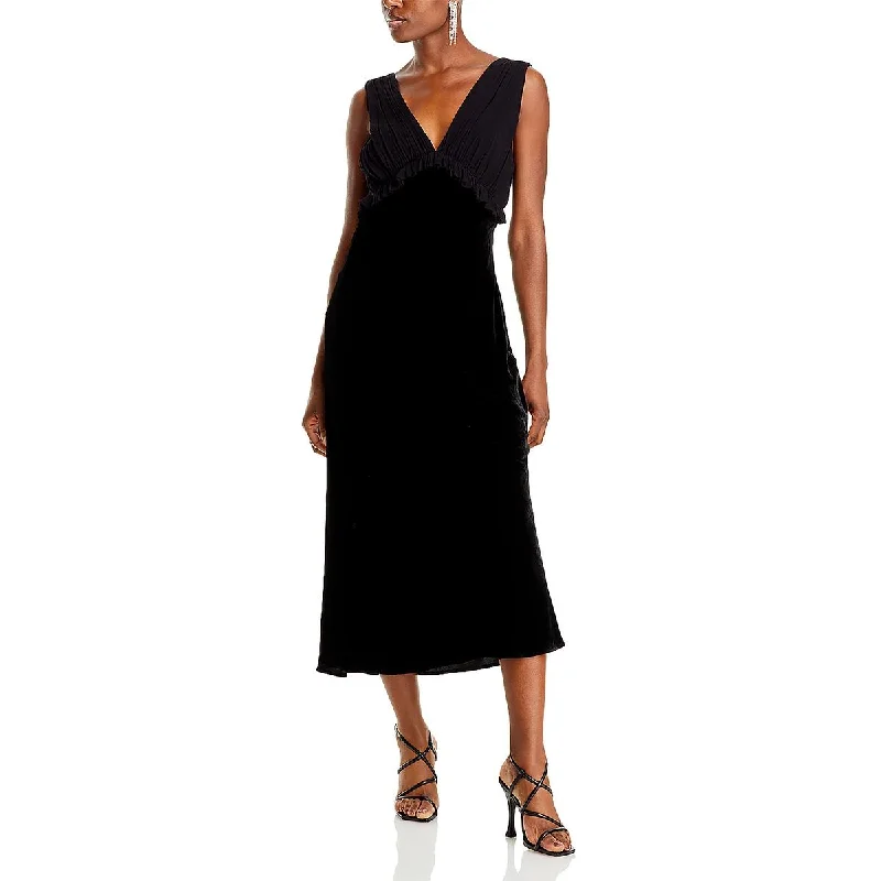 Rails Womens Gilda Velvet Ruffled Cocktail And Party Dress