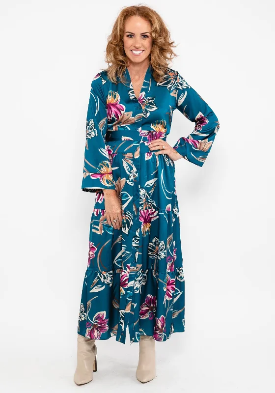 Seventy1 Kimono Style Maxi Dress, Petrol