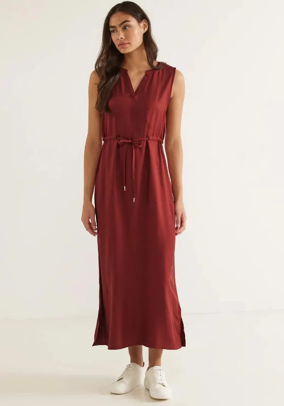 Street One Draw String Maxi Dress, Terracotta