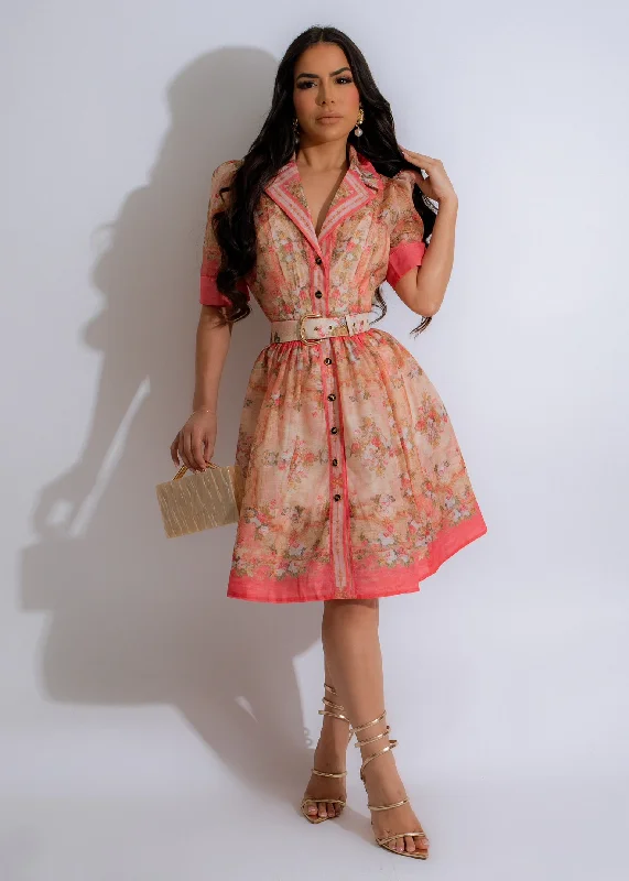 Final Sale Event Bloom Whisper Mini Dress Pink