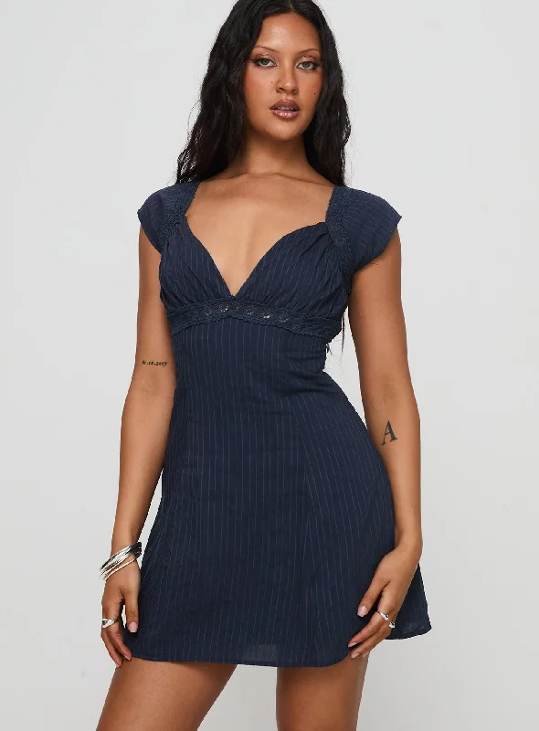 Forever And Always Mini Dress Navy