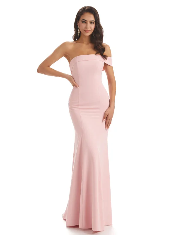 Modern Soft Satin One Shoulder Floor-Length Sexy Mermaid Bridesmaid Dresses