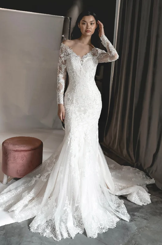 Champagne Mermaid Wedding Dress OB7962