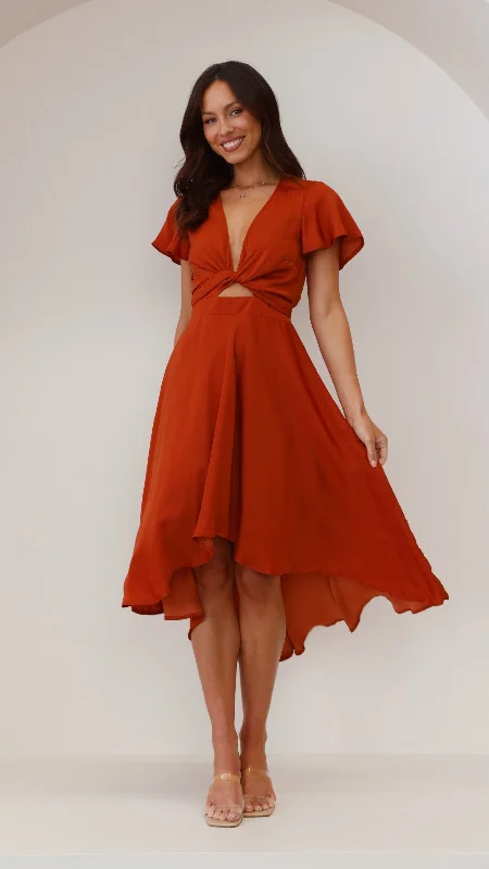 Sunny Daze Dress - Rust